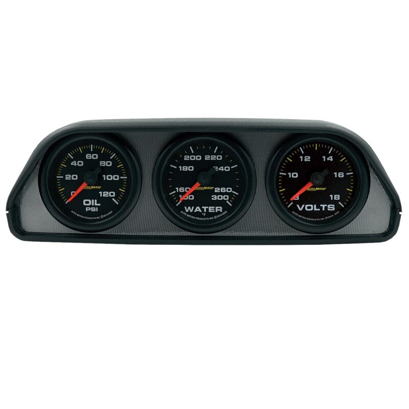 AutoMeter — AutoMeter Extreme Environment 3 Gauge Kit w/ Universal Dash Pod