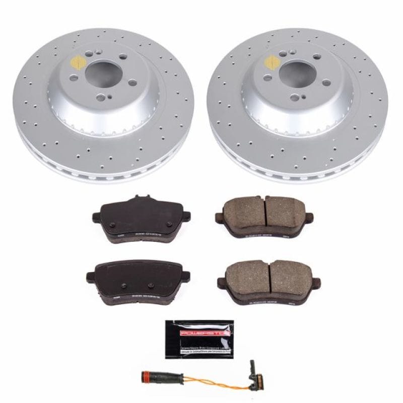 PowerStop — Genuine Geomet Coated Rotor and Carbon-Fiber Ceramic Brake Pad Kit