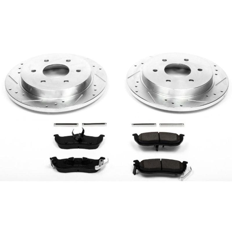 PowerStop — Z23 Daily Driver Carbon-Fiber Ceramic Brake Pad and Drilled & Slotted Rotor Kit