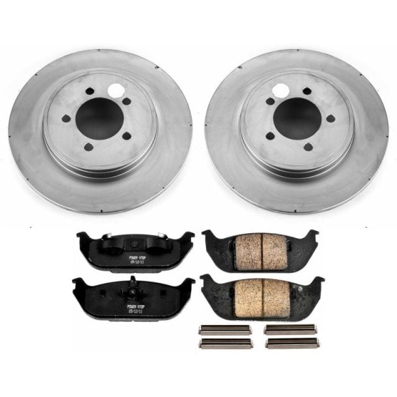 PowerStop — Genuine Geomet Coated Rotor and Low-Dust Ceramic Brake Pad Kit