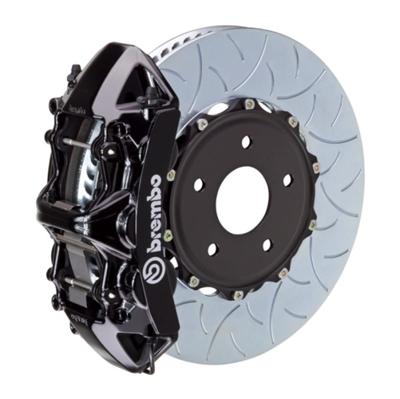 Brembo — Brembo 05-13 Corvette Front GT BBK 6 Piston Cast 350x34 2pc Rotor Slotted Type-3-Black
