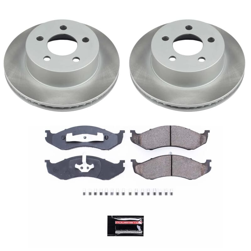 PowerStop — Semi-Coated Rotor and Low-Dust Ceramic Brake Pad Kit