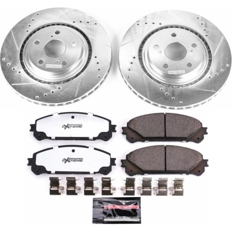 PowerStop — Z36 Truck and SUV Carbon-Fiber Ceramic Brake Pad and Drilled & Slotted Rotor Kit