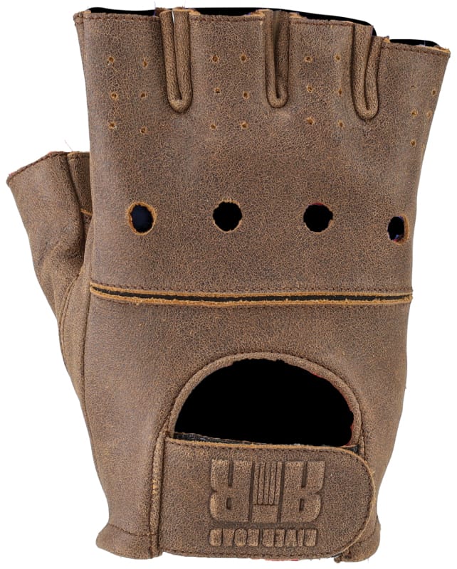 Kuryakyn — Kuryakyn Leather By River Road Buster Vintage Shorty Gloves Black - Medium