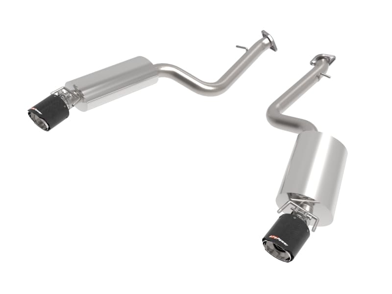 aFe — Takeda 2-1/2 IN 304 Stainless Steel Axle-Back Exhaust System Carbon Fiber