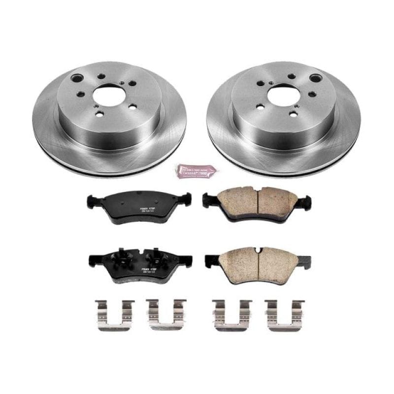 PowerStop — OE Stock Replacement Low-Dust Ceramic Brake Pad and Rotor Kit