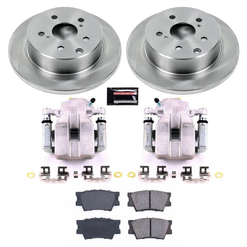 PowerStop — OE Stock Replacement Low-Dust Ceramic Brake Pad, Rotor and Caliper Kit