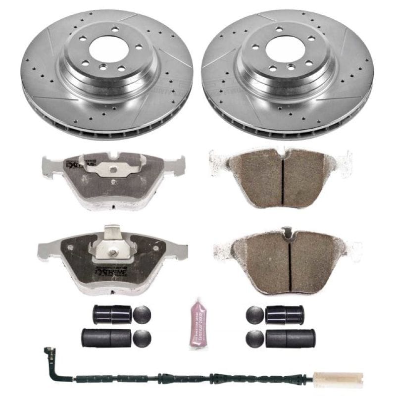 PowerStop — Z26 Street Performance Ceramic Brake Pad and Drilled & Slotted Rotor Kit