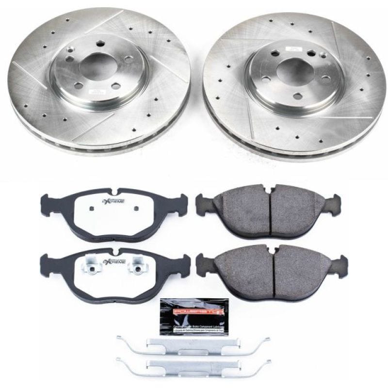 PowerStop — Z26 Street Performance Ceramic Brake Pad and Drilled & Slotted Rotor Kit