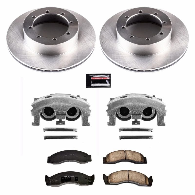PowerStop — OE Stock Replacement Low-Dust Ceramic Brake Pad, Rotor and Caliper Kit