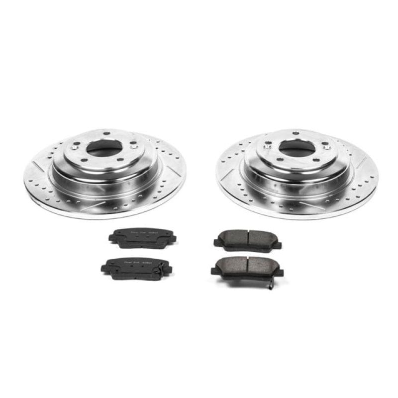 PowerStop — Z23 Daily Driver Carbon-Fiber Ceramic Brake Pad and Drilled & Slotted Rotor Kit
