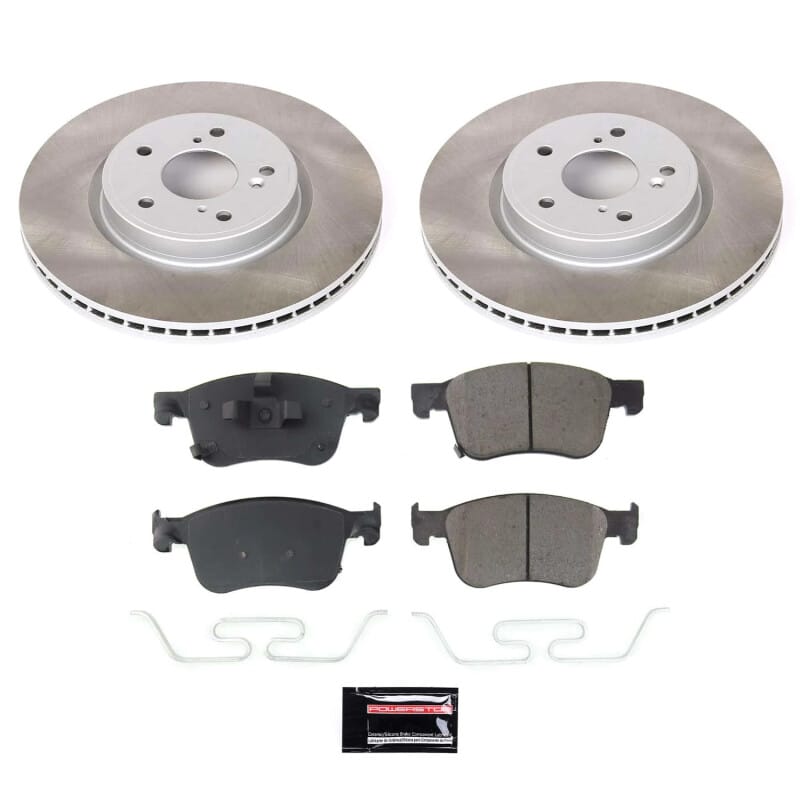 PowerStop — Semi-Coated Rotor and Low-Dust Ceramic Brake Pad Kit