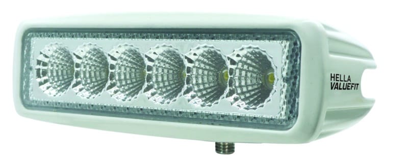 Hella — Hella Value Fit Mini Flush Mount 7.7in - 18W White Housing Flood Beam LED Light Bar