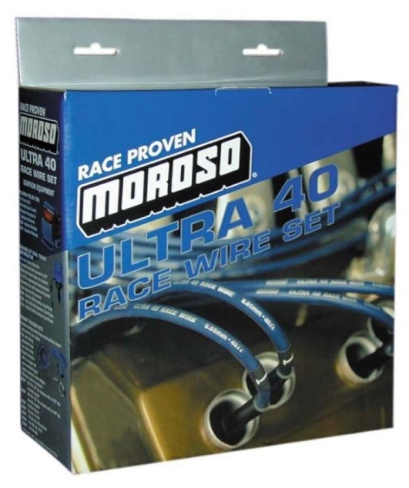 Moroso — Moroso Chevrolet Big Block Ignition Wire Set - Ultra 40 - Unsleeved - HEI - Under Header - Black