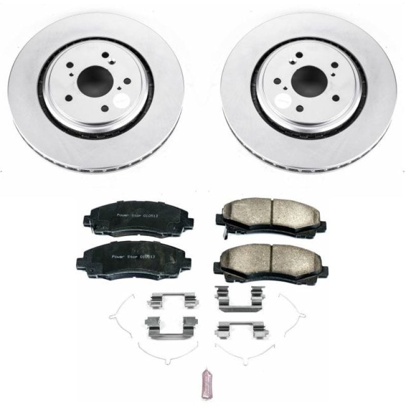 PowerStop — Genuine Geomet Coated Rotor and Low-Dust Ceramic Brake Pad Kit
