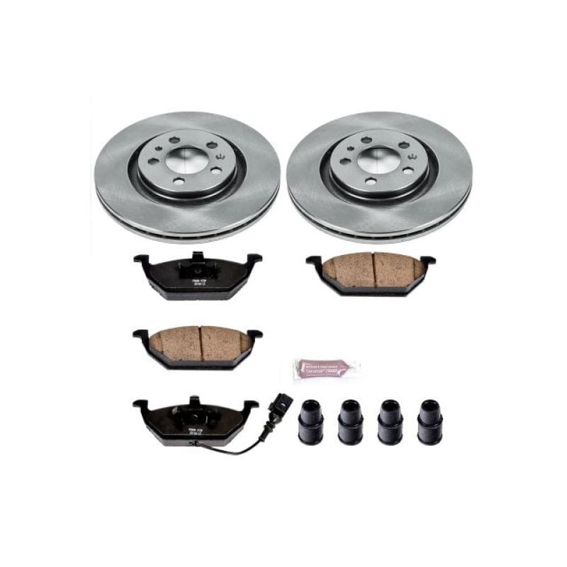 PowerStop — OE Stock Replacement Low-Dust Ceramic Brake Pad and Rotor Kit