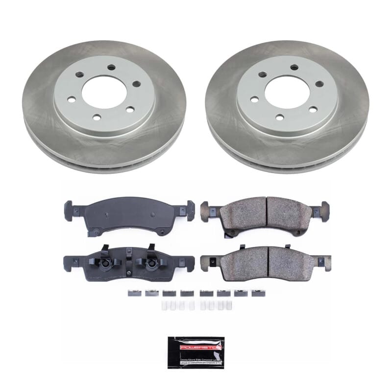 PowerStop — Semi-Coated Rotor and Low-Dust Ceramic Brake Pad Kit