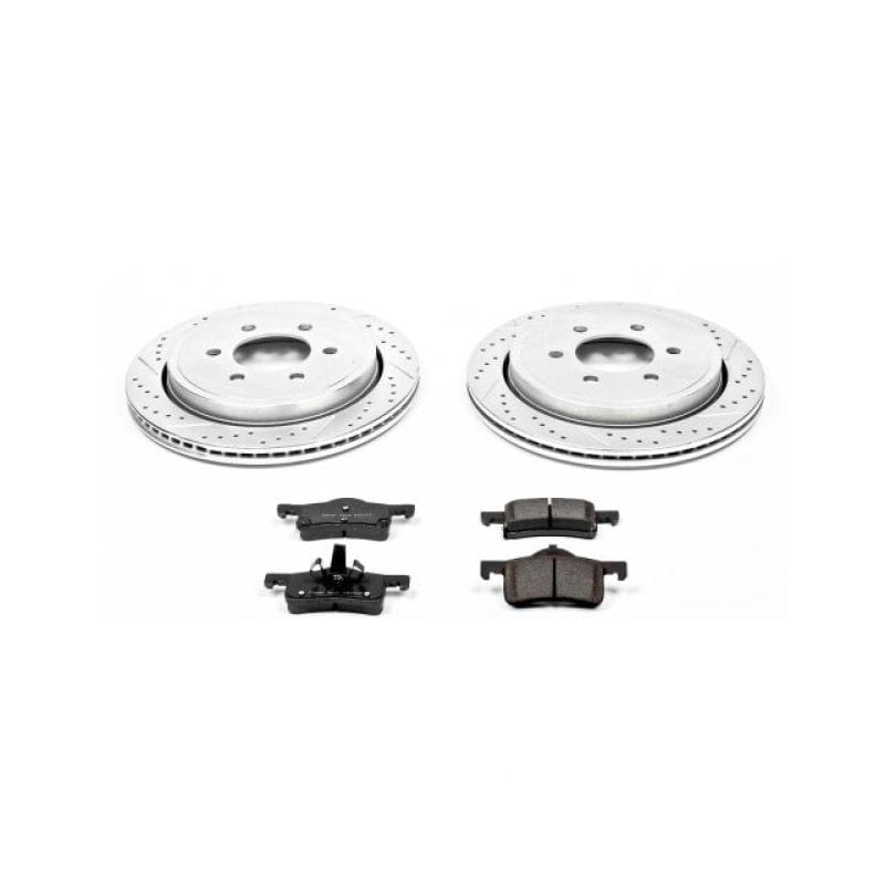 PowerStop — Z23 Daily Driver Carbon-Fiber Ceramic Brake Pad and Drilled & Slotted Rotor Kit