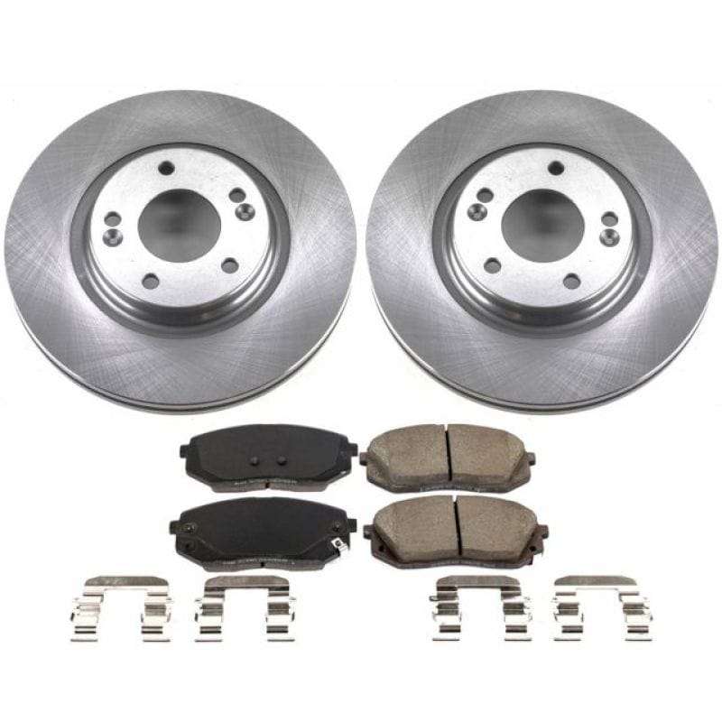PowerStop — OE Stock Replacement Low-Dust Ceramic Brake Pad and Rotor Kit