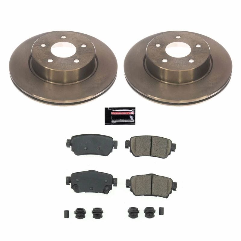 PowerStop — OE Stock Replacement Low-Dust Ceramic Brake Pad and Rotor Kit