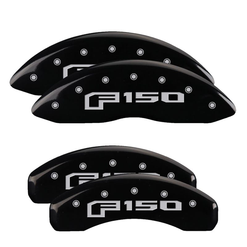 MGP — Set Of 4 Caliper Covers, Engraved Front and Rear: F-150 (2015) Black Powder Coat