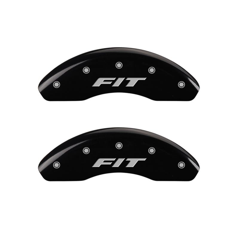 MGP — Set Of 2 Caliper Covers, Engraved Rear: FIT Black Powder Coat Finish