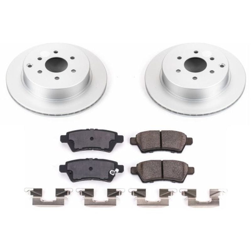 PowerStop — Genuine Geomet Coated Rotor and Low-Dust Ceramic Brake Pad Kit