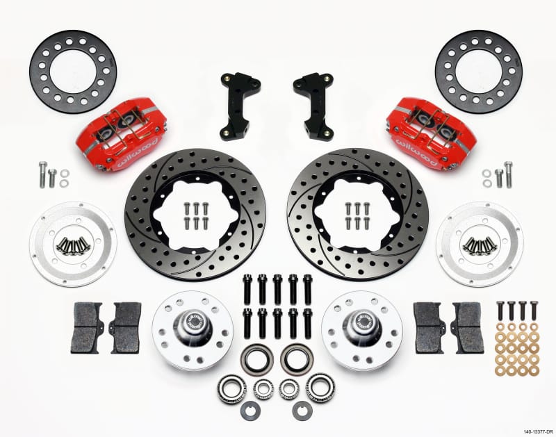 Wilwood — KIT,FRONT,MUSTANG II,74-78,DP-DB,11.00 ROTOR,VENTED,DRILLED,RED