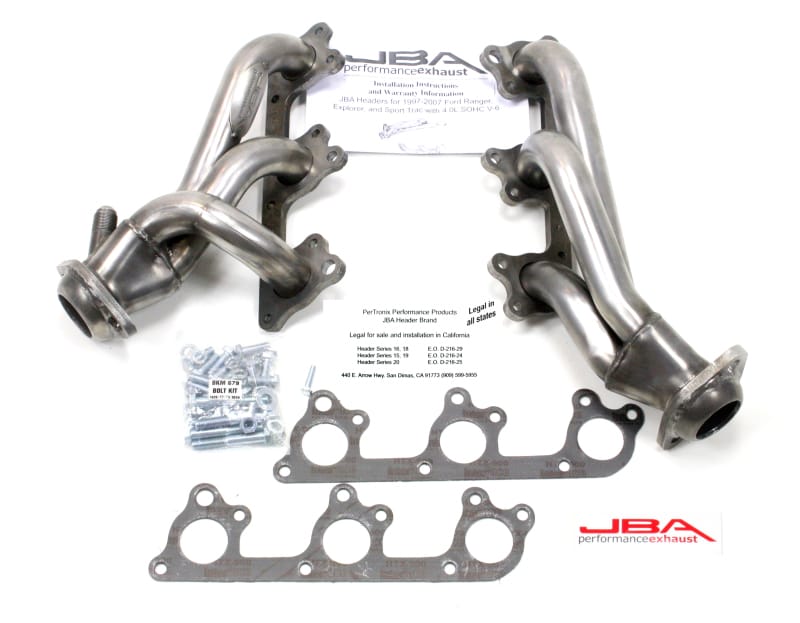 JBA — JBA 97-11 Ford Ranger 4.0L OHC w/Driver Side EGR 1-1/2in Primary Raw 409SS Cat4Ward Header
Exhaust Header