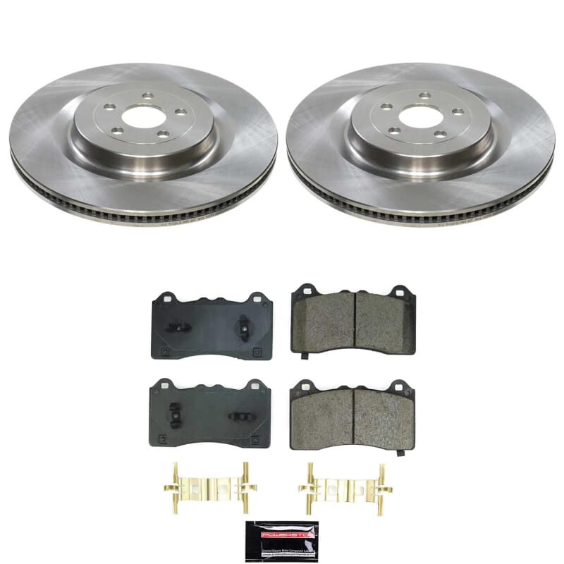 PowerStop — OE Stock Replacement Low-Dust Ceramic Brake Pad and Rotor Kit