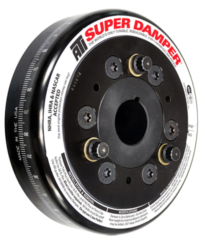 ATI — ATI Damper - 6.325in - Steel - Chevy SB / 90 Deg V6 - 409 - Pont 4Cyl - 3 Ring - 1Pc