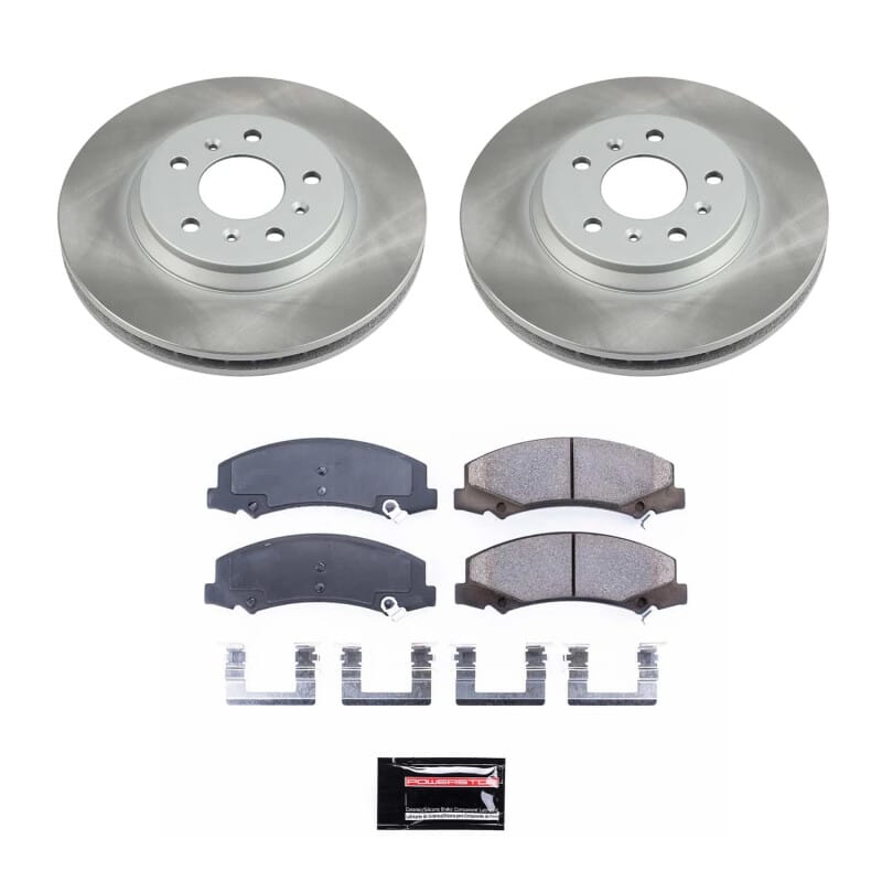 PowerStop — Semi-Coated Rotor and Low-Dust Ceramic Brake Pad Kit