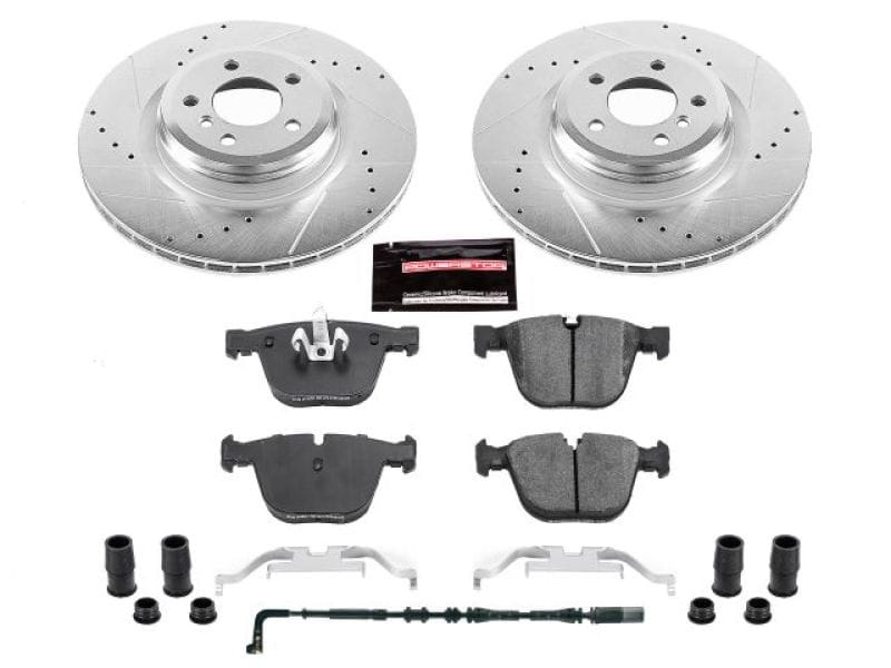 PowerStop — Z23 Daily Driver Carbon-Fiber Ceramic Brake Pad and Drilled & Slotted Rotor Kit