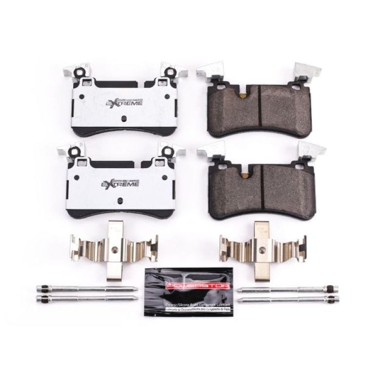 PowerStop — PowerStop - Z26 Performance Carbon-Fiber Ceramic Brake Pads with Hardware Kit