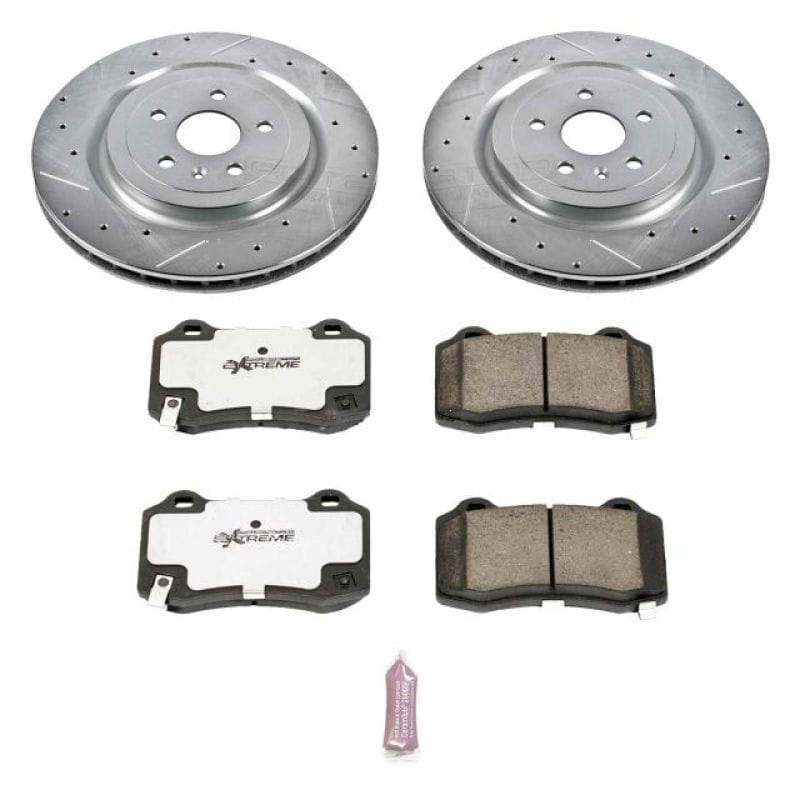 PowerStop — Z26 Street Performance Ceramic Brake Pad and Drilled & Slotted Rotor Kit