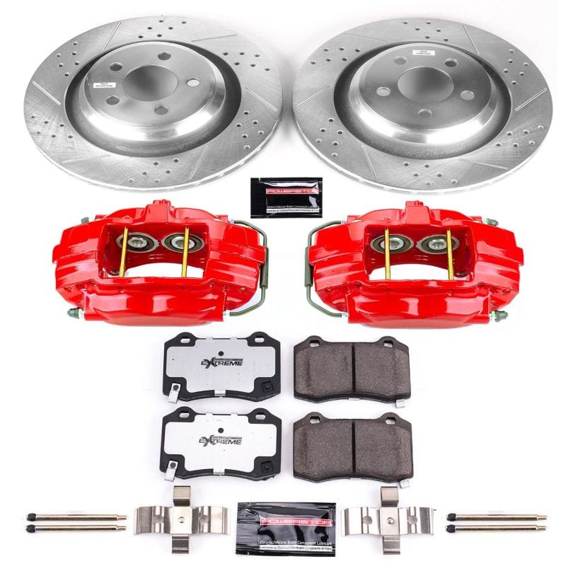 PowerStop — Z26 Street Performance Ceramic Brake Pad, Drilled Slotted Rotor, and Caliper Kit