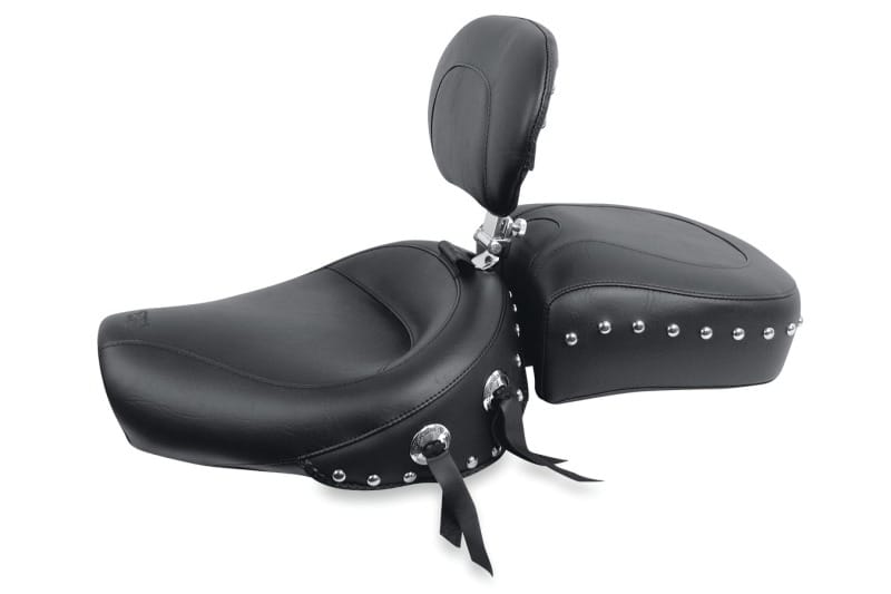 Mustang Motorcycle — Mustang 82-03 Harley Sportster Wide Touring Recessed Passenger Seat - Black