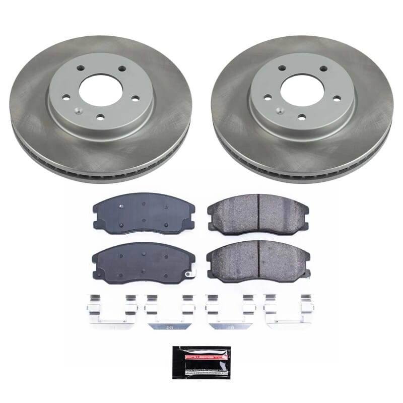 PowerStop — Semi-Coated Rotor and Low-Dust Ceramic Brake Pad Kit