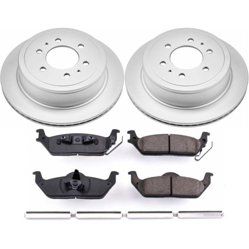 PowerStop — Genuine Geomet Coated Rotor and Low-Dust Ceramic Brake Pad Kit