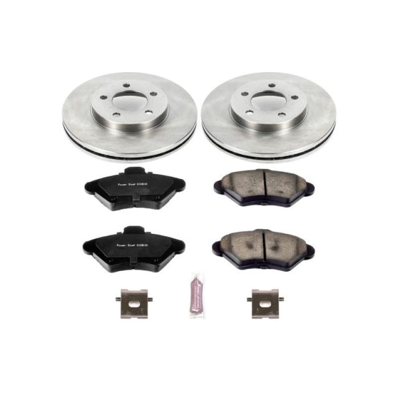 PowerStop — OE Stock Replacement Low-Dust Ceramic Brake Pad and Rotor Kit