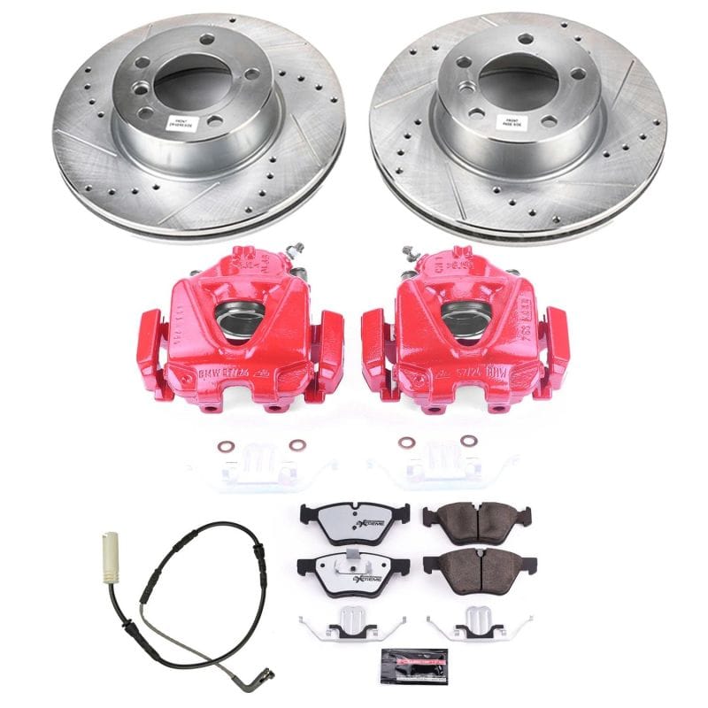 PowerStop — Z26 Street Performance Ceramic Brake Pad, Drilled Slotted Rotor, and Caliper Kit