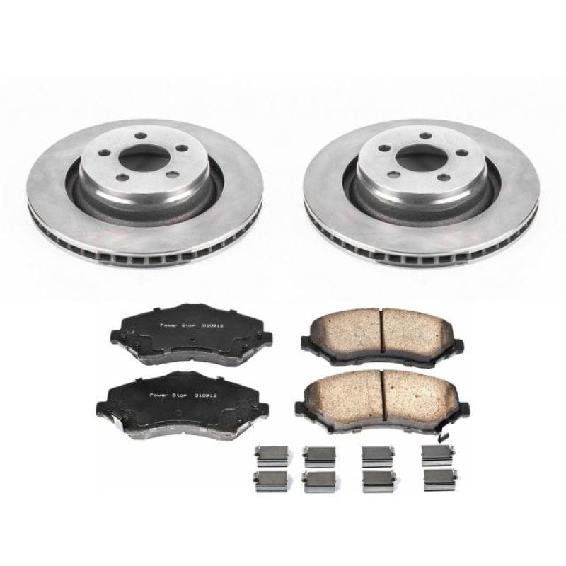 PowerStop — OE Stock Replacement Low-Dust Ceramic Brake Pad and Rotor Kit