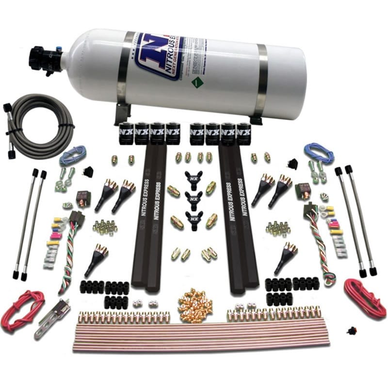 Nitrous Express — 6-CYL. SX2 DUAL STAGE NOZZLE SYSTEM W/ 15LB BOTTLE
Nitrous Oxide Injection System Kit