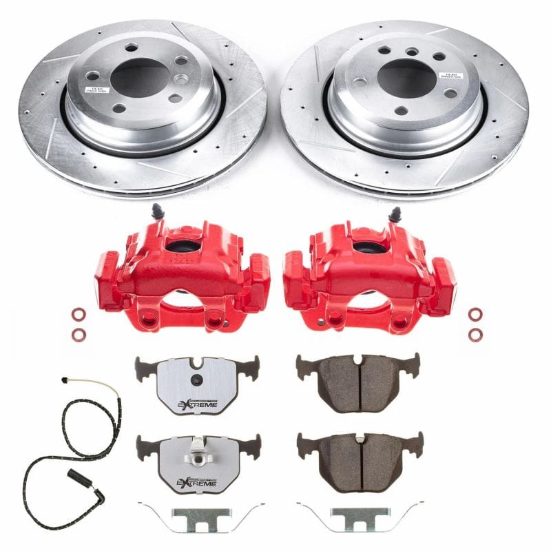 PowerStop — Z26 Street Performance Ceramic Brake Pad, Drilled Slotted Rotor, and Caliper Kit