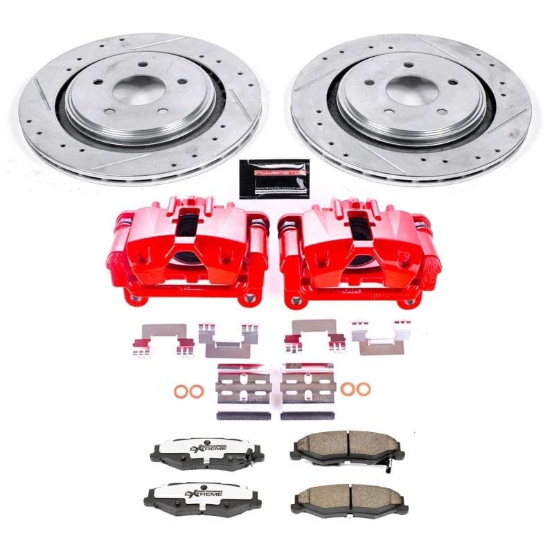 PowerStop — Z26 Street Performance Ceramic Brake Pad, Drilled Slotted Rotor, and Caliper Kit