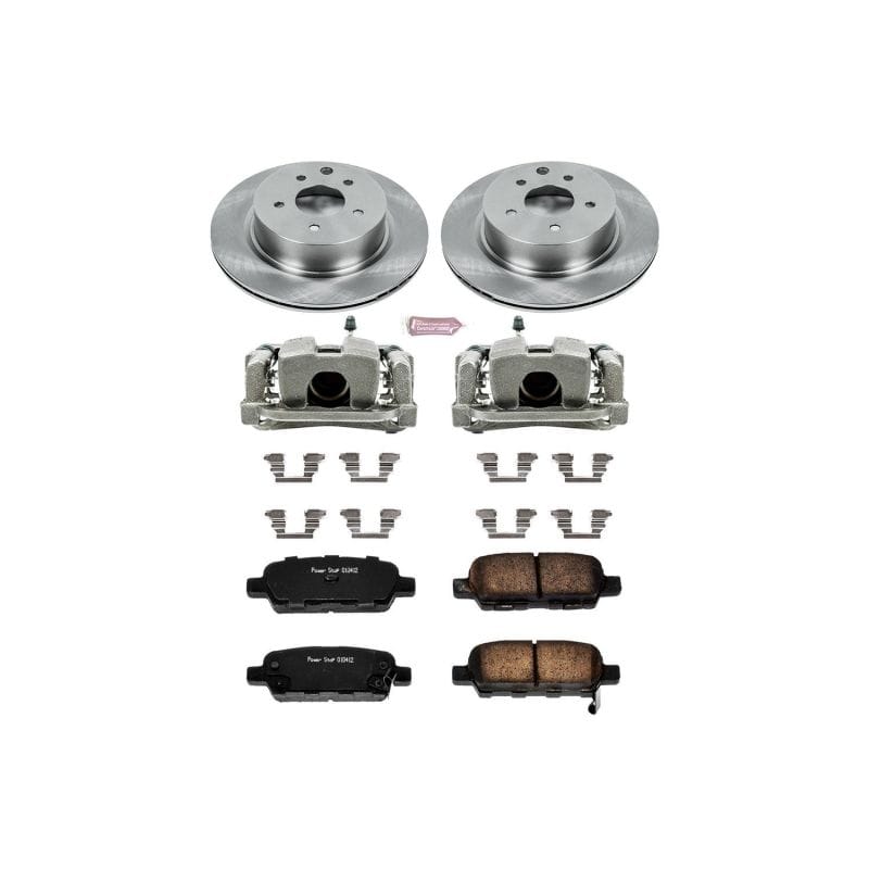 PowerStop — OE Stock Replacement Low-Dust Ceramic Brake Pad, Rotor and Caliper Kit