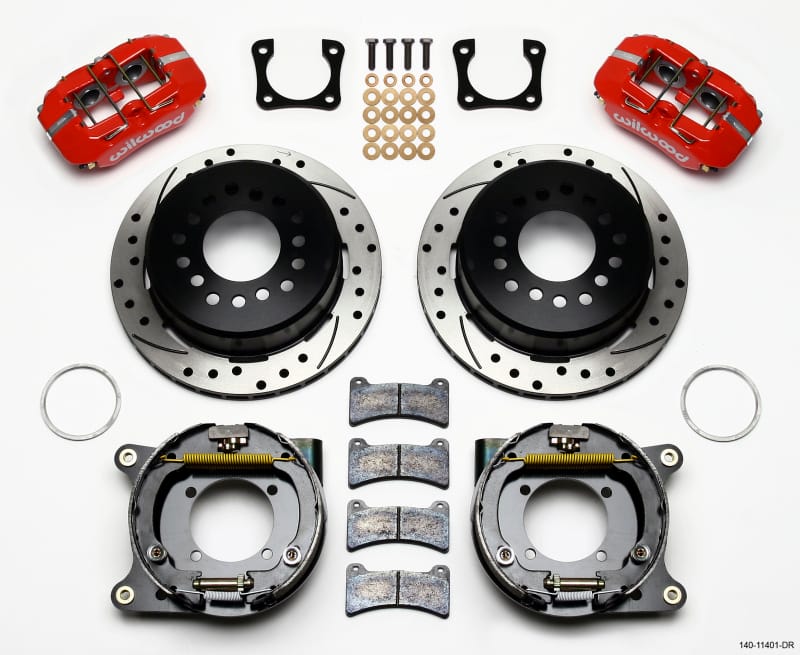 Wilwood — KIT,REAR,DISC/DRUM,12 BOLT SPECIAL,2.75/ 2.81 OFF,1PC 11.00,SRP,RED