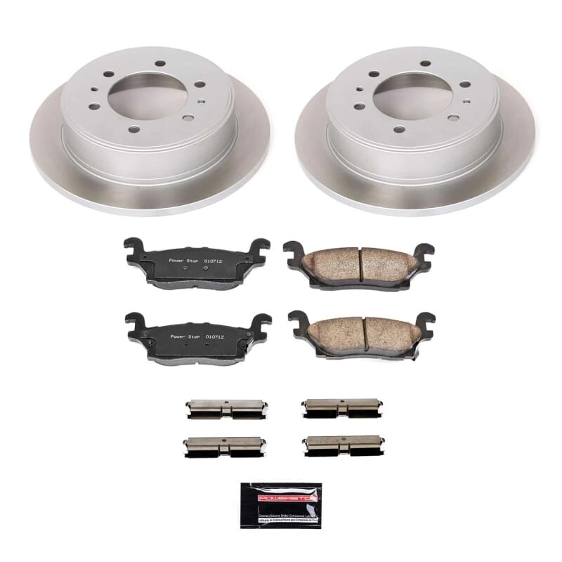 PowerStop — Semi-Coated Rotor and Low-Dust Ceramic Brake Pad Kit