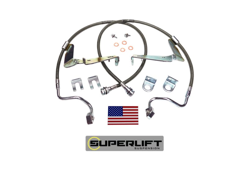 Superlift — Bulletproof Brake Hose - Front - 08-10 F-250/F350 w/ 6-10" Lift
Bulletproof Brake Hose-Front-08-10 F-250/F350 w/6-10in. Lift
