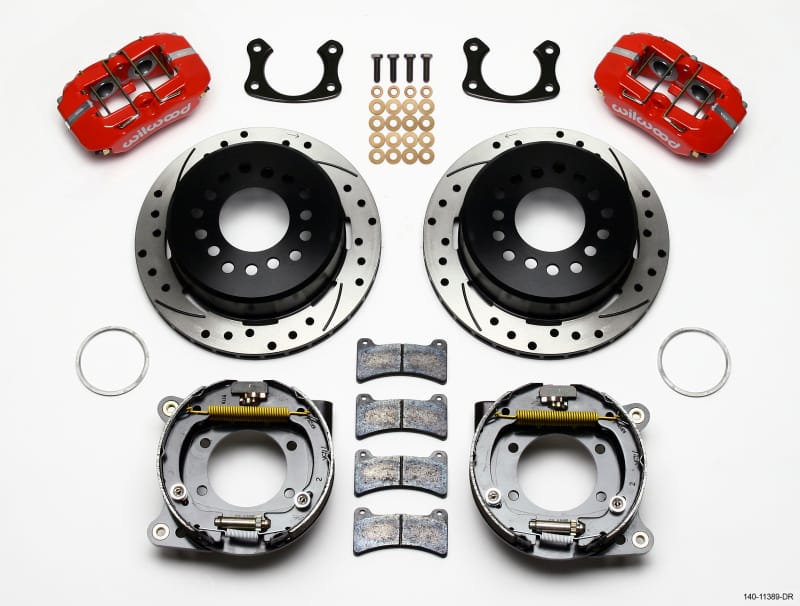 Wilwood — KIT,REAR,DISC/DRUM,BIG FORD,NEW STYLE 2.50 OFF,1PC 11.00,SRP,RED